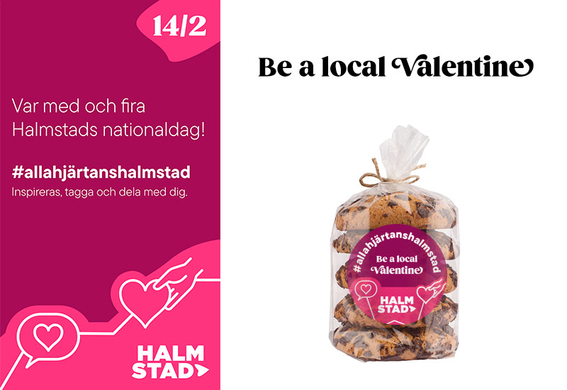 Alla hjärtans Halmstad och be a local valentine som koncept för alla hjärtans dag 2022.